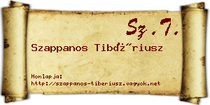 Szappanos Tibériusz névjegykártya